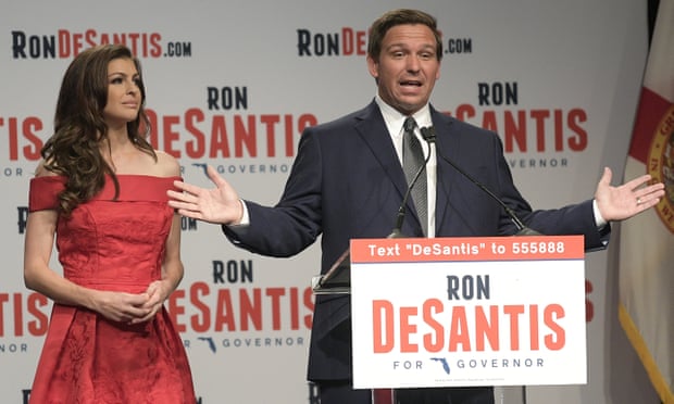 Ron DeSantis with his wife, Casey.
