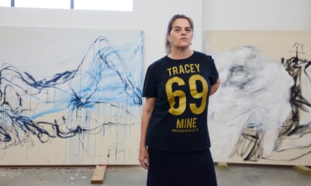 Tracey Emin in her studio.