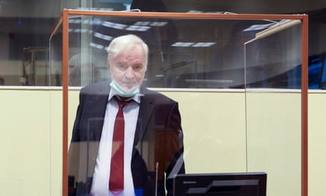 Ratko Mladić at the tribunal in The Hague in August 2020