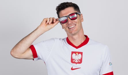 Robert Lewandowski of Poland poses for a portrait during the Poland portrait session ahead of the Euro 2024 tournament on June 03, 2024.