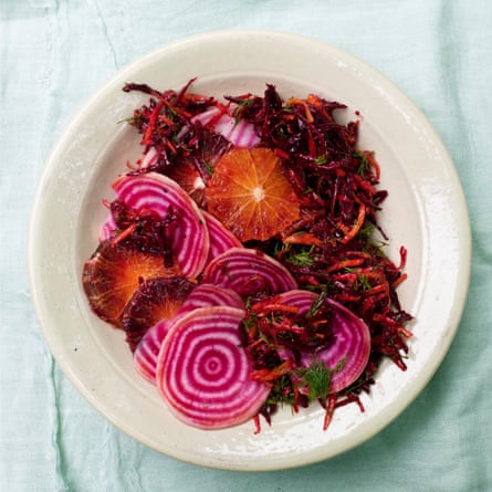 Beetroot with mustard and maple syrup.