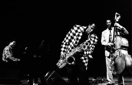 Playing with Wayne Shorter and Herbie Hancock at North Sea jazz festival, 1992.