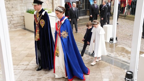 William, Kate, Louis and Charlotte escort King Charles into Westminster Abbey – video | King Charles coronation | The Guardian