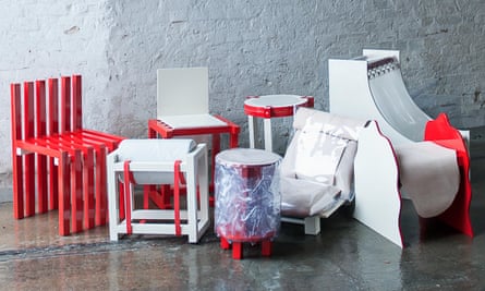 Furniture from Malmö Upcycling Service.
