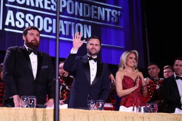 Vice-president JD Vance attends the annual White House Correspondents’ Association Dinner.
