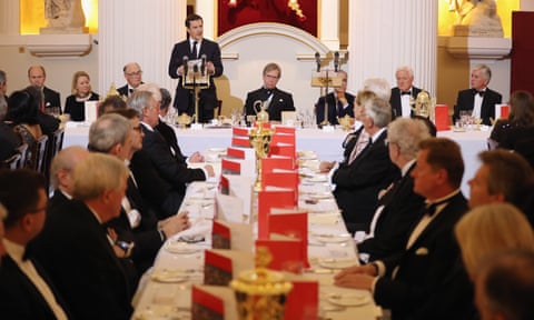 The annual high-powered ‘Dinner to the Bankers and Merchants’ at the Mansion House, London, June 2016.