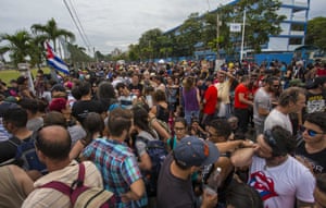 Fans wait outside the venue where the Rolling Stones will play their concert