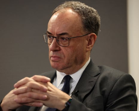 Bank of England governor Andrew Bailey, April 1, 2026
