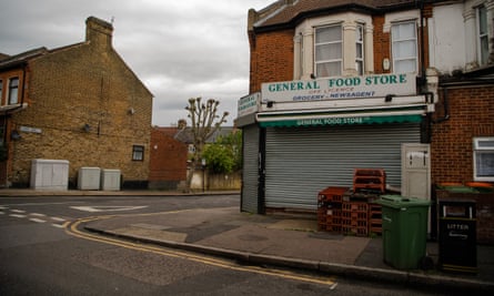 A closed corner shop in Newham.