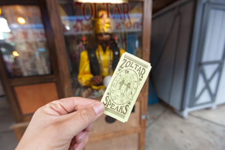 A Zoltar fortune telling arcade machine in Coney Island, New York.