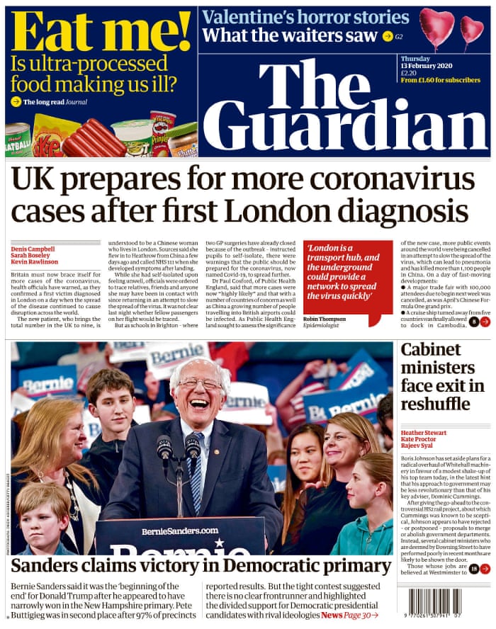 Thursday Briefing London Coronavirus Case Confirmed World News