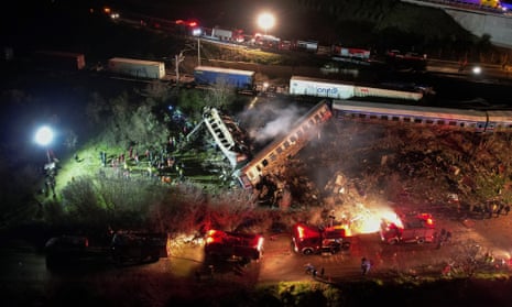 The collision on Tuesday night near the city of Larissa in Greece involved a passenger train and a freight train.