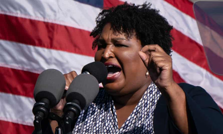 Former US representative and voting rights activist Stacey Abrams.