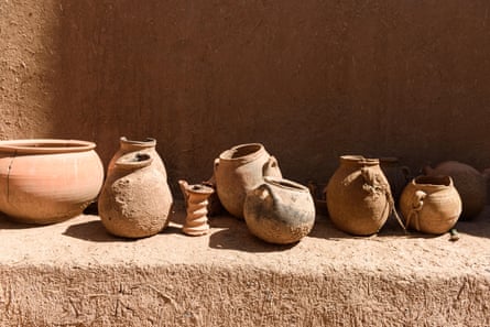 Traditional old pottery in Kasbah Amridil.