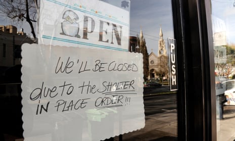 A restaurant closed due to the ‘shelter-in-place’ order in North Beach district in San Francisco.