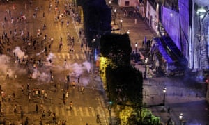 The Publicis Drugstore building after it partially collapsed.
