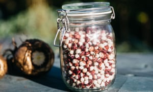 A jar of saved beans.