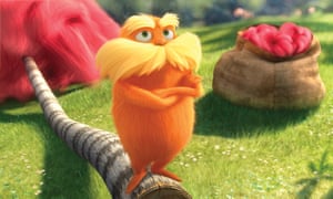 A still from the film of Dr Seuss’ The Lorax. The book tells of the creature’s efforts to save a forest.