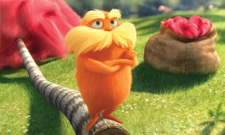A still from the film of Dr Seuss’ The Lorax. The book tells of the creature’s efforts to save a forest.