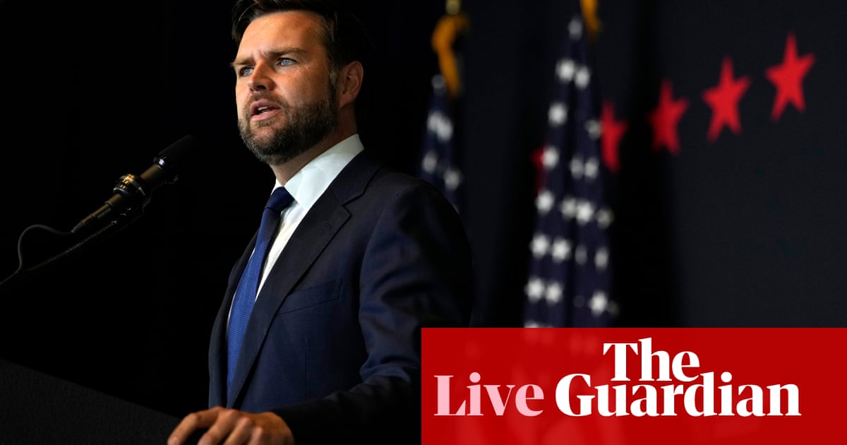 JD Vance to make first speech as Donald Trump’s vice-presidential pick - live