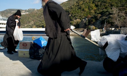 Monks take deliveries to and from monasteries from the main port called Dafne.