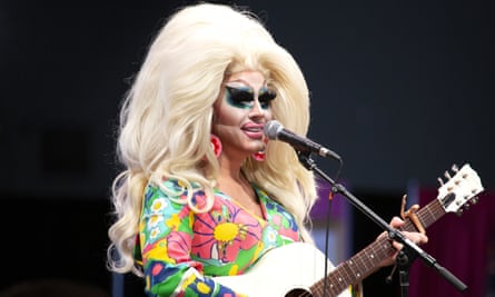 Trixie Mattel performs at RuPaul’s DragCon in New York in 2019.