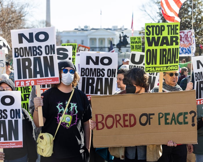 Protesters rally across US after Iran strikes and reports of Khamenei killing