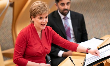 Nicola Sturgeon during First Minister’s Question on 2 September.