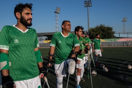 Baghdad’s football team for amputees. Founded by Mohammed al-Najar, 37, the idea was born in the UK where Najar studied, joining an amputee football team in Portsmouth and later exporting the idea to Iraq.