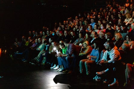 A packed audience for a night of comedy.