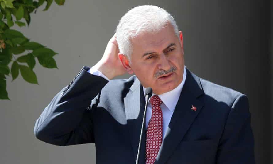 The Turkish prime minister, Binali Yıldırım