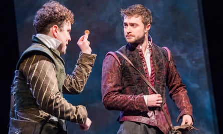Joshua McGuire and Daniel Radcliffe in a revival of Rosencrantz and Guildenstern Are Dead at the Old Vic, London, in 2017.