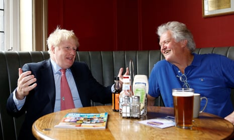JD Wetherspoon’s Tim Martin with Conservative party leadership candidate Boris Johnson in July.