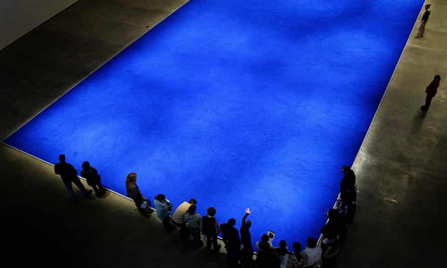 An untitled work by Yves Klein at the Guggenheim in Bilbao in 2005.