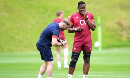 Maro Itoje in training with England