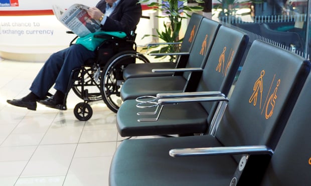 Seating area for elderly and disabled passengers at airport