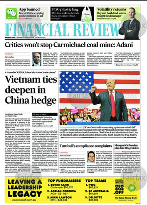 AFR front page
