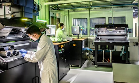 The new printers: lab technicians at University of Nottingham.