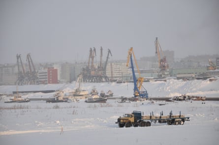 Russia’s Dudinka seaport of the northern sea route