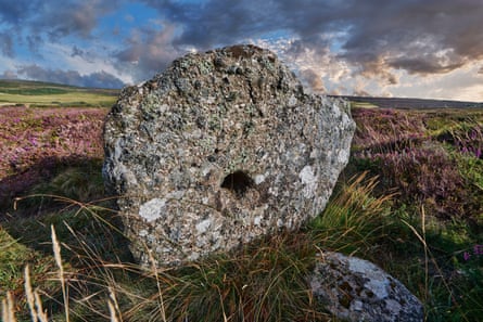 A holed standing stone from the Neolithic era