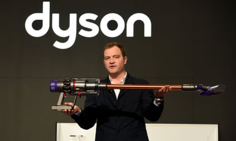 Jake Dyson, chief engineer at Dyson, presents the company’s latest cordless model.