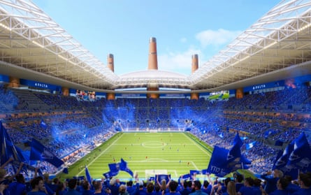 A rendering of how the inside of Birmingham City’s planned stadium will look