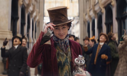 Timothée Chalamet as Willy Wonka.