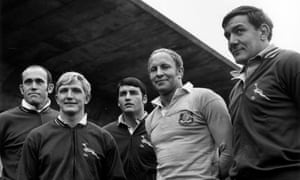 The Springboks captain Dawie de Villiers (second left) became a politician and served in Nelson Mandela’s cabinet.