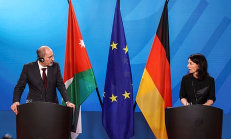 German foreign minister Annalena Baerbock meets Jordanian foreign minister Ayman Safadi in Berlin.