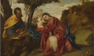 Detail from Titian’s The Rest on the Flight into Egypt (1508).