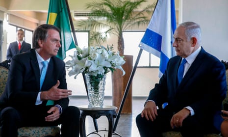 After their meeting in Rio de Janiero last week, Jair Bolsonaro (L) said Brazil needed ‘good friends, good brothers’ like Israel’s Benjamin Netanyahu. 
