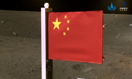 China plants its flag on the moon as lunar probe heads back to Earth