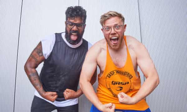 Flexing their muscles: Rob & Romesh Vs Strongman.