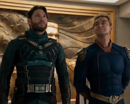Soldier Boy (Jensen Ackles, left) and Homelander (Antony Starr) in the final season of .